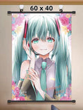 ANIMANGA Anime Poster - Hatsune Miku with Rose