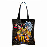 Waterproof Oxford Tote Bag with Flocking Print - Dragon Ball Son Goku All Forms