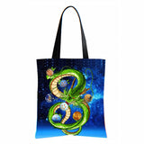 Waterproof Oxford Tote Bag with Flocking Print - Dragon Ball Shenron
