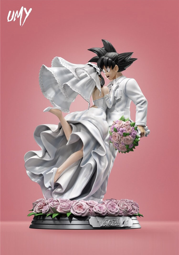 34cm 1/6 Goku&Qiqi Wedding statue(1 unit in stock)