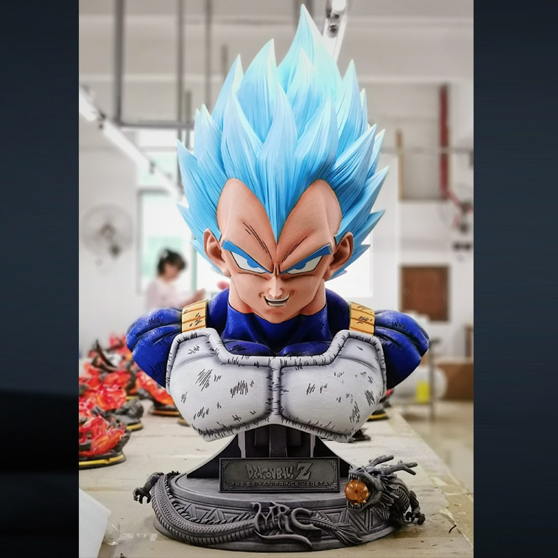 100cm 1/1 Vegeta head-shoulder(Blue hair) statue – animanga.co.za