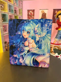 Waterproof Oxford Tote Bag with Flocking Print - Snow Hatsune Miku