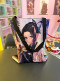 Waterproof Oxford Tote Bag with Flocking Print - Demon Slayer Shinobu Kocho