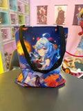 Waterproof Oxford Tote Bag with Flocking Print - Genshin Impact Ganyu