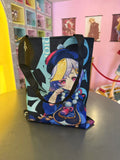 Waterproof Oxford Tote Bag with Flocking Print - Genshin Impact Qiqi