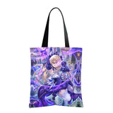 Waterproof Oxford Tote Bag with Flocking Print - Genshin Impact Fischl