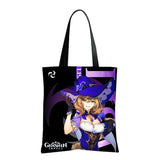 Waterproof Oxford Tote Bag with Flocking Print - Genshin Impact Lisa