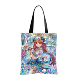 Waterproof Oxford Tote Bag with Flocking Print - Genshin Impact Nilou