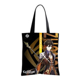 Waterproof Oxford Tote Bag with Flocking Print - Genshin Impact Zhong Li